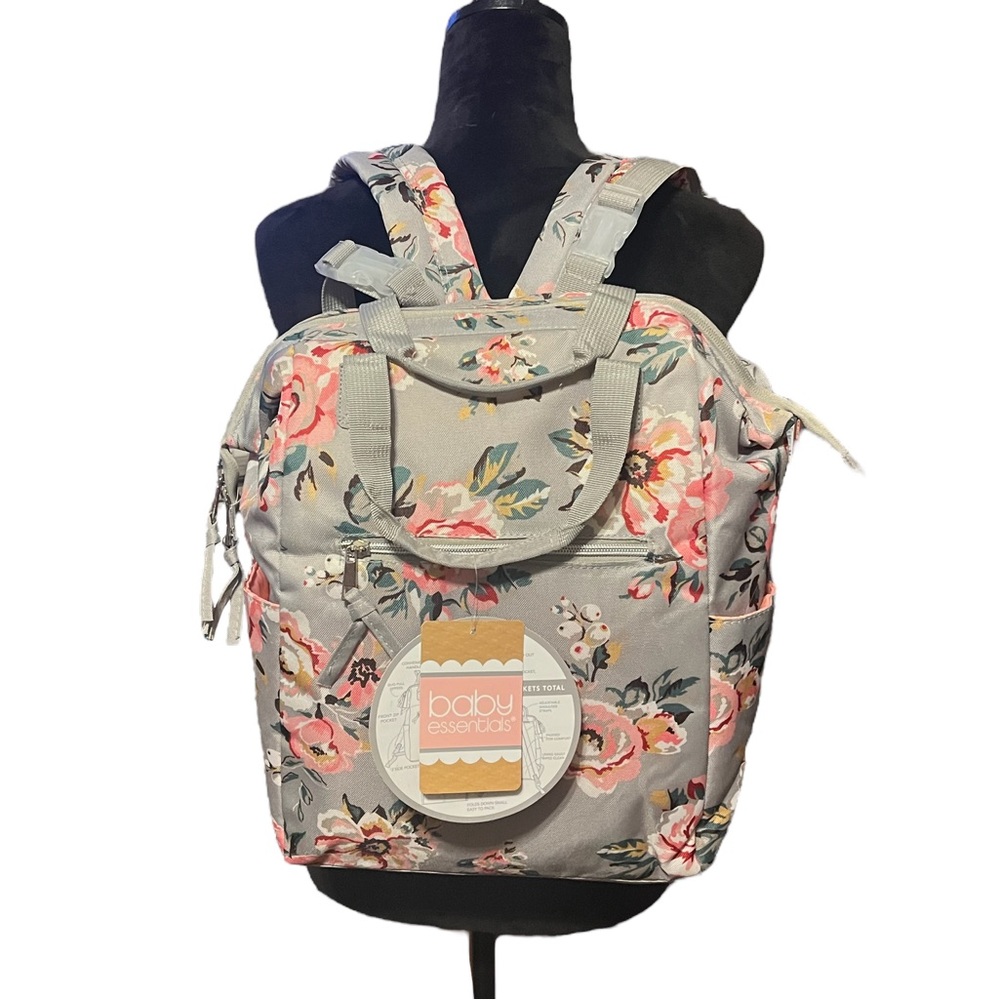 🌟NWT🌟 Baby Essentials Floral Frame Backpack Diaper Bag